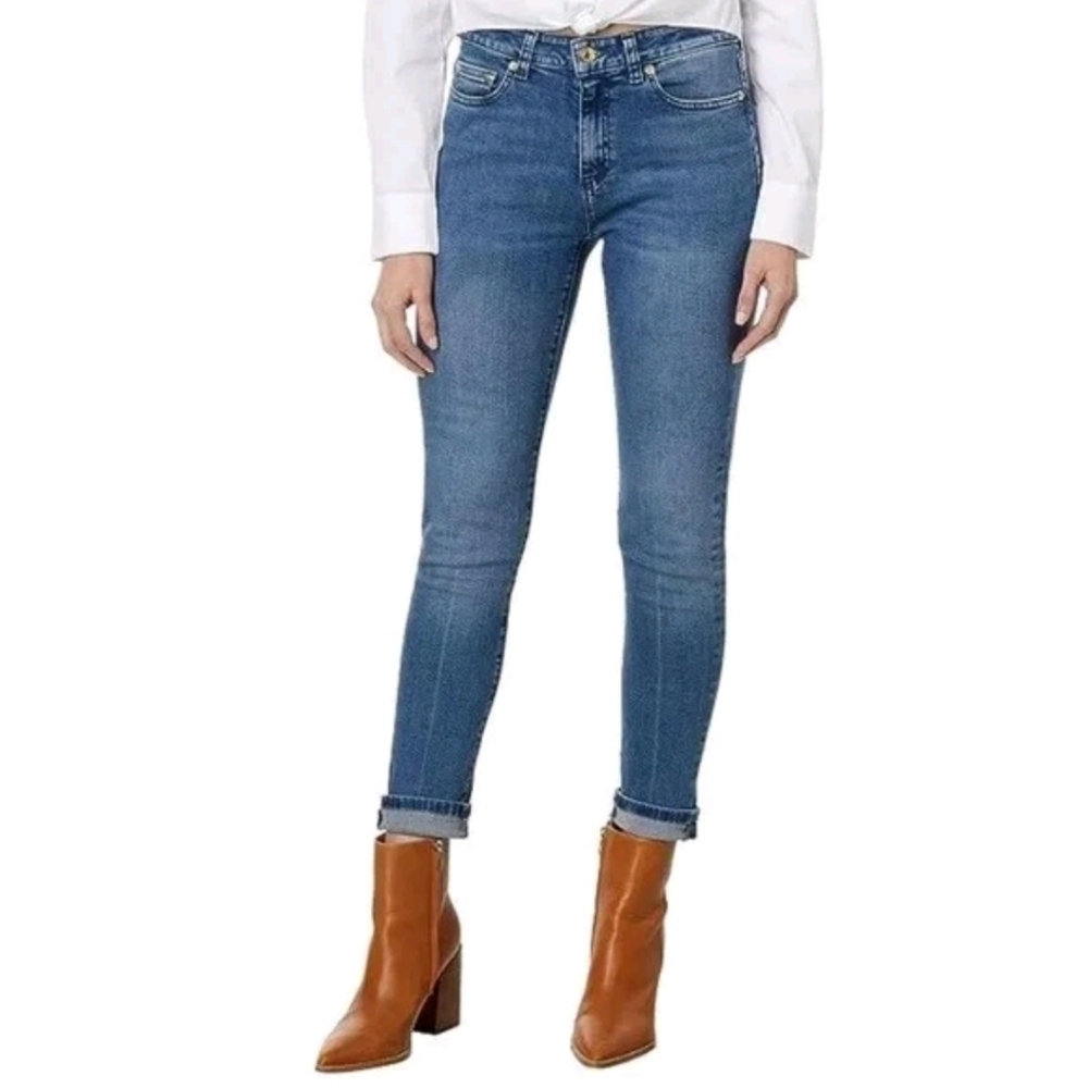 NWT Michael Michael Kors Selma High Rise‎ Skinny In Angel Blue Wash L37